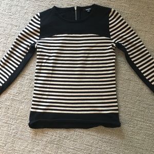 Premise Black & Tan Striped Lightweight sweater